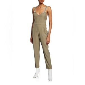Rag & Bone - Tia Jumpsuit - Olive Green / White - Size 8 - Good Used Condition!!